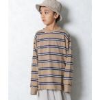 tシャツ ボーダーオーバーサイズロンT キッズ 子供服 男の子 女の子