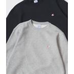 トレーナー スウェット Champion/チャンピオン コットンUSA 裏起毛 ロゴワッペン ワンポイント刺繍 クルーネック スウェット トレーナー/