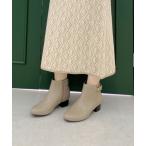 ブーツ メタリックラインベルトヒールブー