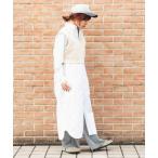 シャツワンピース オックスフォード ボタンダウン ロングスリーブ シャツワンピース