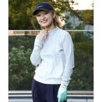 レディース tシャツ Tシャツ 「WOMEN」BEAMS GOLF ORANGE LABEL / 切り替え サークルロゴ モックネックシャツ