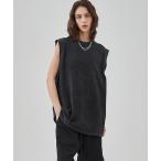 タンクトップ 無地 ロング丈ノースリーブTシャツ 色落ち タンクトップ メンズ レディース