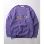 トレーナー スウェット Disney（ディズニー）キャラクター刺繍 裏起毛スウェットトップス レディース/トレーナープルオーバー/ミッキーマウス・くま