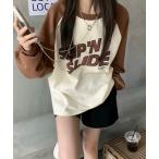tシャツ ロンT ラグラン ロングTシャツ 長袖 ロゴプリント レディース
