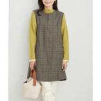 スカート ウーリッシュ素材ジャンパースカート