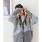 カーディガン ニュアンスパターンニットカーディガン レディース