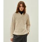セーター ニット ミックス杢ニットルーズポロシャツ EMMA CLOTHES メンズ レディース