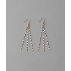 ショッピングフリンジ ピアス ペタルチェーン フリンジ ピアス レディース