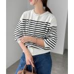 ショッピングアンドミー カーディガン 無地/ボーダースナップボタンニットカーディガン レディース