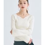 ショッピングcoca ニット セーター ベルスリーブニットトップス レディース