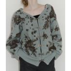 カーディガン 「 新色追加 / 4色展開 」flower china cardigan/花柄ジャガードカーディガン レディース