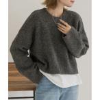 ショッピングニット ニット セーター ブークレー ショートニット レディース