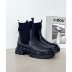 ショッピングニットブーツ ブーツ リブニットソックスブーツ レディース