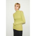 ニット セーター THROW H/N LAYERED 2P HG TOPS ハイネック レイヤード 2ピー ハイゲージ トップス レディース