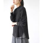 tシャツ 「シンプルなのに「上品」に魅せる」ワッフルカットソー ラウンド テールヘム プルオーバー レディース