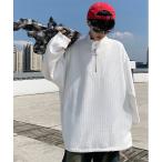 [neos -addictive design-] Roo z Silhouette Cross очарование половина Zip ano подставка вафля tops мужской женский 