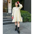 ショッピングパフスリーブ ワンピース パフスリーブ切り替えミニフレアワンピース