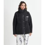 ブルゾン アウター UPON US ZIP/ロキシーレトロブランドロゴワッペンボアスタンドジャケット レディース