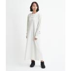 ワンピース DOWN TO EARTH DRESS/ロキシーウエストドローコード付き胸ワンポイントブランドロゴワッフルワンピース