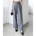 スラックス パンツ 「低身長サイズ有」ワンタックストレートパンツ「骨格ストレート オフィスカジュアル セットアップ可能」「2025SS新作」 レディー