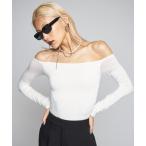 tシャツ SIMPLE OFFSHOULDER CUTSAW/シンプルオフショルダーカットソー レディース