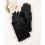  перчатки 3WAY eko мех & поддельный замша перчатка женский 