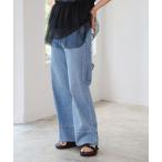  джинсы Denim Denim брюки центральный Press широкий Denim брюки (S~M) женский 