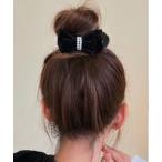 ショッピングバナナクリップ ヘアクリップ 「float」ミニパール ベロアリボン バナナクリップ