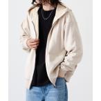 パーカー フェイクスウェード裏フリースZIPパーカー メンズ レディース