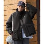 ダウンジャケット ダウン ビッグシルエット スタンドカラー パディングジャケット / 撥水・防風「THE CRAFT CREW PRODUCTS」 メ