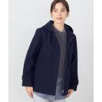コート アウター ２ＷＡＹ　ジャージーフーデット　ショートコート レディース