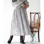 スカート ダルメシアンドット 消しプリーツスカート