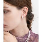 イヤリング 「Cupid Heart」結婚式アクセ！ストーンビジューパールイヤリング レディース