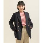 ジャケット テーラードジャケット 2/72トロ ダブル釦紺ブレザー レディース