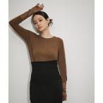 tシャツ 「サステナブル」エアリーシアーカフスカットソー レディース