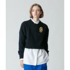 ニット セーター ウールブークレクロップドプルオーバー レディース