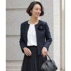 ジャケット ノーカラージャケット 「セットアップ対応」ファンシーツイード ノーカラー ジャケット レディース