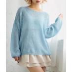 ニット セーター ふわふわゆるニットトップス レディース