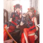 ショッピングセクシー コスプレ コスプレ チャイナ セクシー かわいい カンフー スリット 体型カバー ロング ワンピース 5点セット ハロウィン