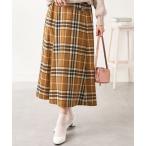 スカート 「Ｍ・Ｄ」ウール入りチェック柄スカート