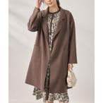 ショッピングベルーナ コート アウター ウール調バックベルトデザインロングコート レディース