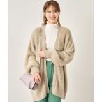 カーディガン シャギー素材ジッパー使いカーディガン レディース