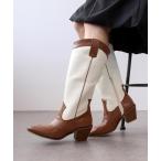 ブーツ ウエスタン風ブーツ レディース