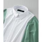 シャツ 「UNIIT/ユニット」縦切り替えドルマンスリーブシャツ　ビッグシルエット　韓国モード　クレイジー メンズ レディース