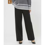 パンツ 23AW＊Wings掲載＊「ウォッシャブル」「吸湿発熱」「保温性」デュアルウォームポンチワイドストレートパンツ レディース