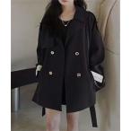 トレンチコート コート ミドル丈トレンチコート レディース