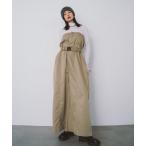 チノパン ベアワイドサロペット レディース