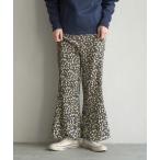 ショッピングイーザッカマニアストアーズ パンツ 「見た目を裏切るあたたかさ」フリース裏地付き 総柄プリーツフレアパンツ レディース
