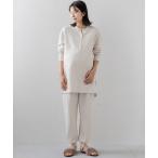 マタニティ Moredde ふっくら暖かいキルティングルームウェアセット
