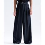 スラックス Center press two tuck wide straight slacks / センタープレス2タックワイドストレートスラックス